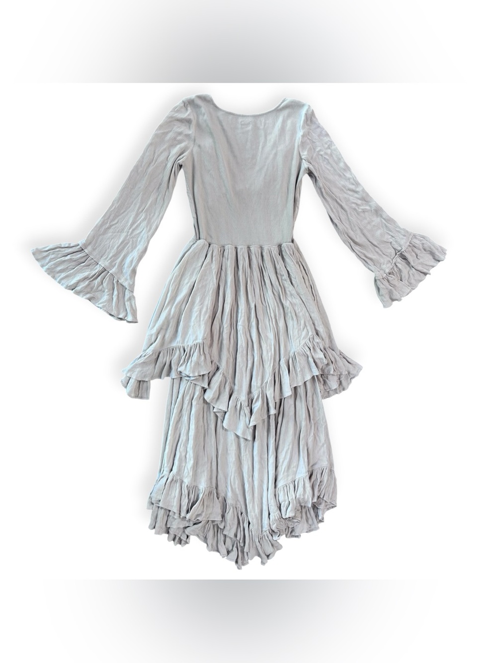 Free People Mamacita Ethereal Billowy Ruffle Tiered Fairy Hem Maxi Dress Med NWT - Picture 4 of 12
